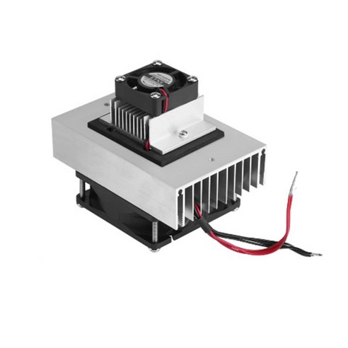 Monland 12V 반도체 열전 냉각기 냉각 시스템 방열판 모듈 키트+팬 72W, 은