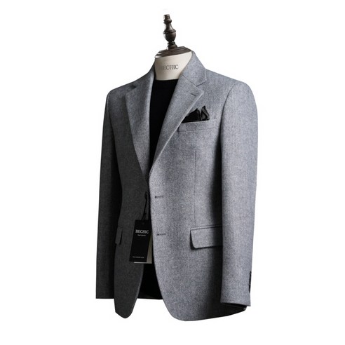 고품질, 세련, 다양성을 갖춘 비시크 메일즈의 헤링본 울 블레이저