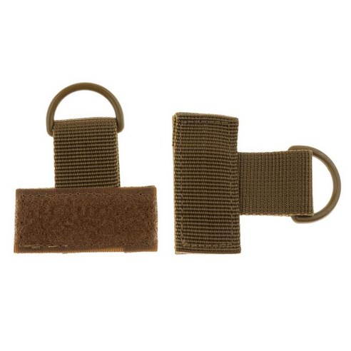 2pcs 하이킹 배낭 배낭 MOLLE 나일론 T 웨빙 D 링, 탄, 나일론 플라스틱