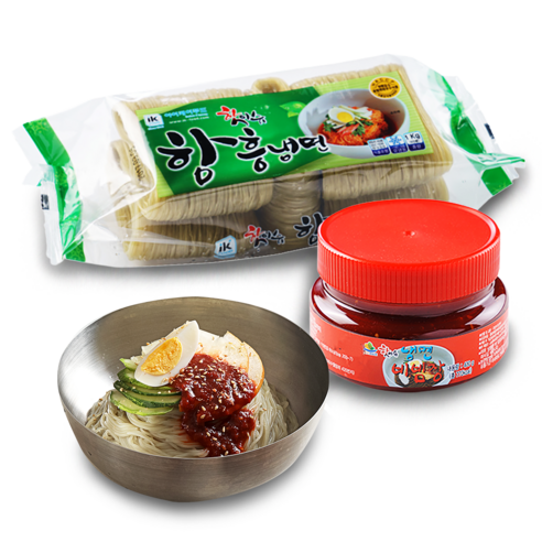 새콤달콤 함흥비빔냉면 5인분 세트(함흥냉면+비빔장400g)