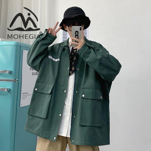 MOHEGIA 느슨한 코트 남성 캐주얼 재킷 새로운 패션