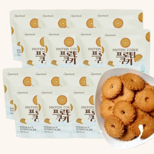 프로틴 단백질 쿠키 다이어트 간식 고단백 과자, 100개, 40g