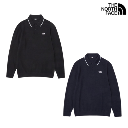 시간을 초월하는 스타일, 노스페이스 남성용 울 니트 폴로 긴팔 티셔츠 노스페이스카라티