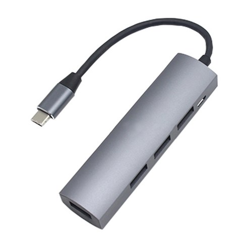 Retemporel USB C 허브 4-In-1 USB-C 허브 4- 포트 태블릿 게임 콘솔 IPad Pro 노트북 회색과 호환 가능, 회색