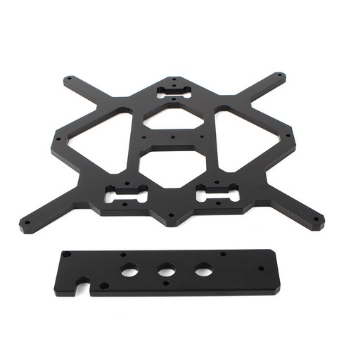 Retemporel 3D 프린터 알루미늄 프로파일 Y 캐리지 Z 바닥 플레이트(U-볼트 포함 Prusa Mini용 LM8UU 고정), 검은 색