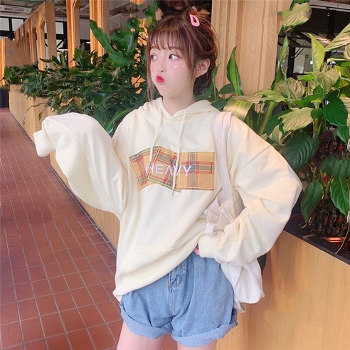 KORELAN 양털 두꺼운 후드 스웨터 여성 새로운 가을 겨울 bf 게으른 바람 느슨한 조수 모든 경기 재킷의 버전