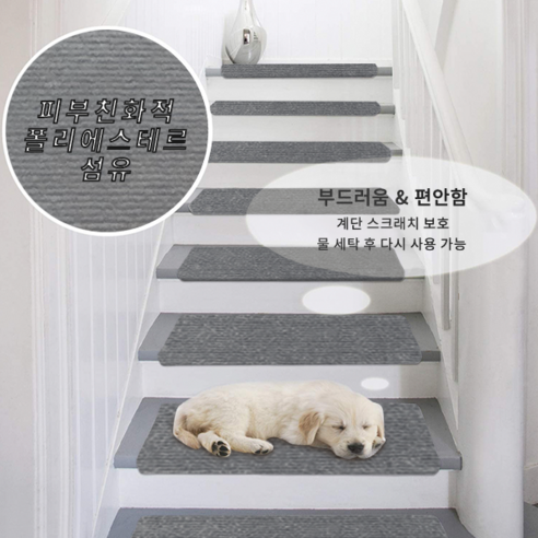 반려동물과 함께 안전한 일상을 위한 미끄럼방지 계단 매트