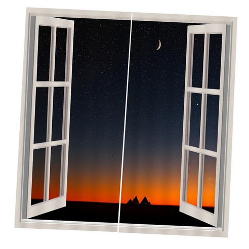 WJSHOP 2Pcs 풍경 풍경 창 문 커튼 블라인드 3D 인쇄 된 장식, 9, {"수건소재":"폴리 에스터"}