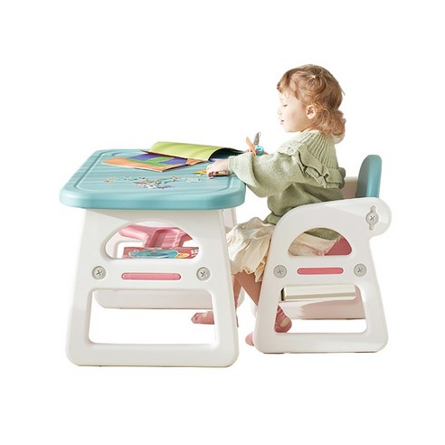 베네베네 헬로 베어 유아 책상 + 의자 세트 1인용, 핑크
