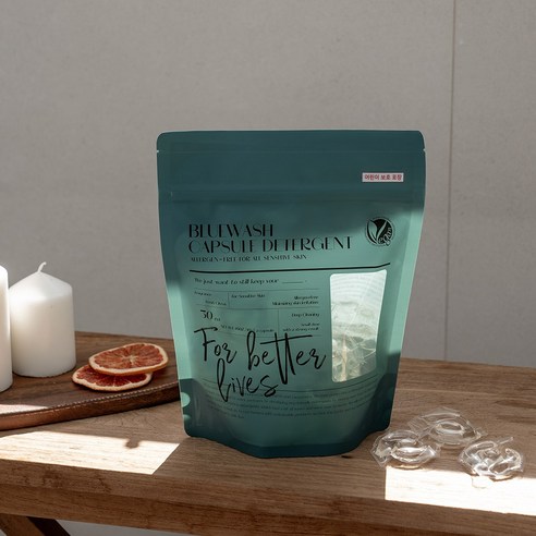 블루워시 캡슐 세탁세제[프레쉬 시트러스향], 1개, 30개입