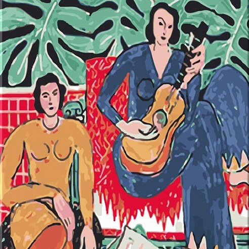 모모픽스페인팅 DIY명화그리기 60x75cm, WH06 앙리마티스 뮤직