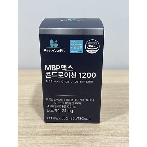 미국산 저분자 상어연골 콘드로이친 1200 MBP 식약처 HACCP 인증 킵유어핏, 60정, 3개