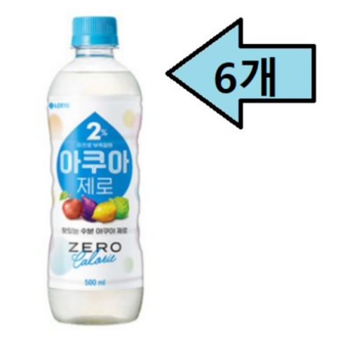 롯데칠성음료 아쿠아 제로 음료, 24개, 500ml Best Top5