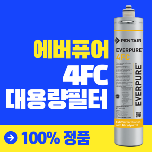 에버퓨어 정품 4FC 필터 EV9692-21 PENTAIR, 1개