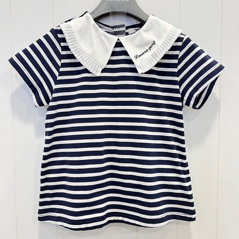 [NC경산]레노마키즈 여아 스트라이프 마린 티셔츠 네이비 R2221T160