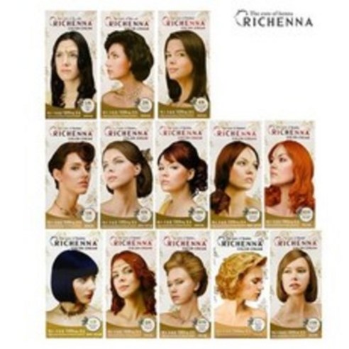 리체나 칼라 크림 염색약(헤나), 5MB 적갈색, 1개