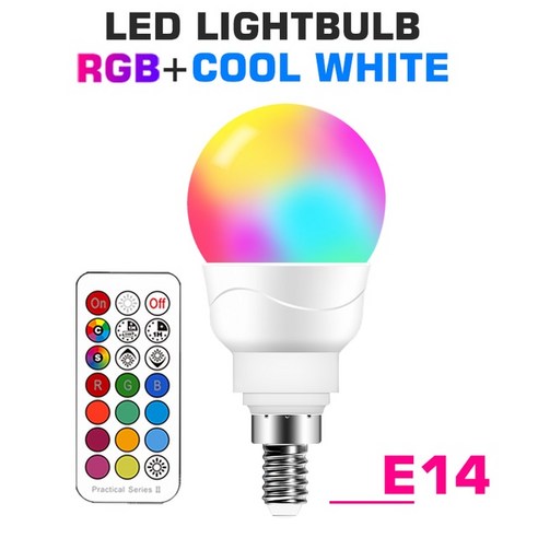 스마트 홈 LED 전구 E27 E14 GU10 B22 220V 110V 스팟 매직 변경 가능 램프 Lampada IR 제어 장식 RGB 화이트, 13 E14 RGB Warm White, 1개