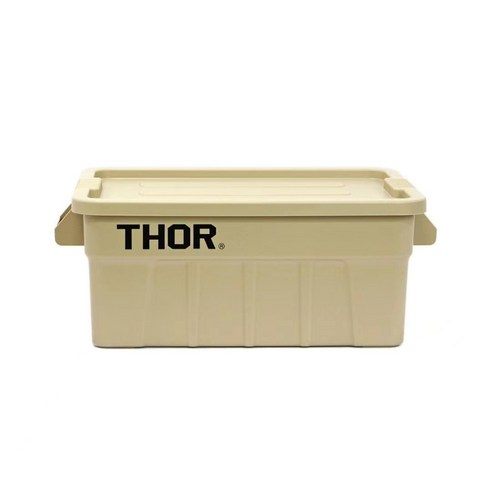 토르박스 Thor 사각 수납함 컨테이너 22L 53L, 뚜껑이 있는 보관함, 샌드(53L), 1개