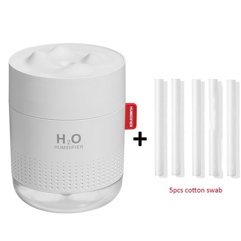 [FNJ] 화이트 스노우 마운틴 가습기 500Ml 초음파 Usb 아로마 디퓨저 진정 라이트 아로마 테라피 Humidificador 홈 Difusor, 보라색