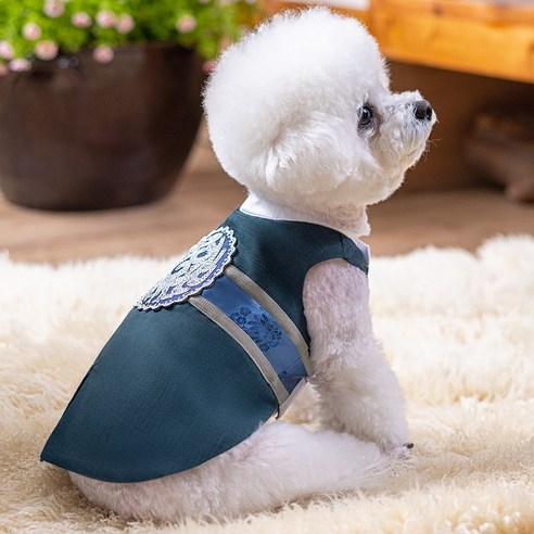 금동이 펫 GM010 청록삼족오패치 강아지 고양이 애견 한복, 2XL(XXL)
