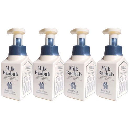 밀크바오밥 패밀리 핸드워시, 상큼한 오렌지껍질향, 300ml, 4개