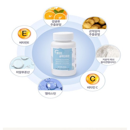 화이트 글루타치온 3개월분 저분자 히알루론산 피쉬콜라겐 건조효모 엘라스틴 비타민 함유, 1개, 90정