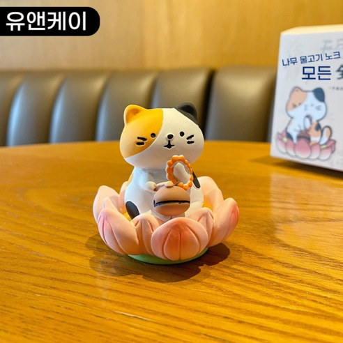 캐릭터 동물 인형 행운 장식품, 고양이, 1개