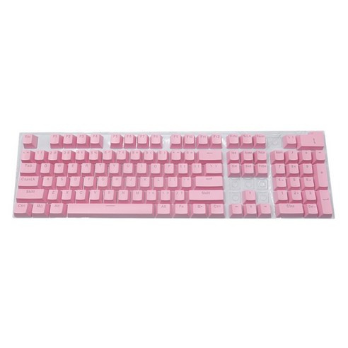 104PCS ABS 반투명 Keycap OEM 프로파일 백라이트 키 캡 기계 키보드 용, 분홍