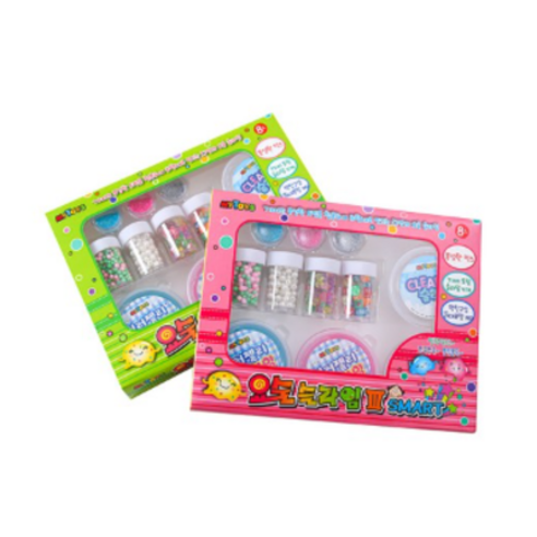 MYTOYS 요술 슬라임 3 SMART 연두색 + 핑크색 혼합 색상 실속형 세트 1세트 타카슬라임
