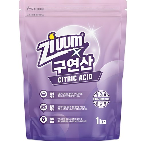 슈가버블 지움 분말 구연산, 1kg, 1개