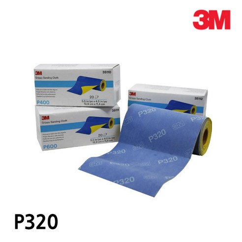 3M 논슬립 사각연마지 P320 PN35109, 1개