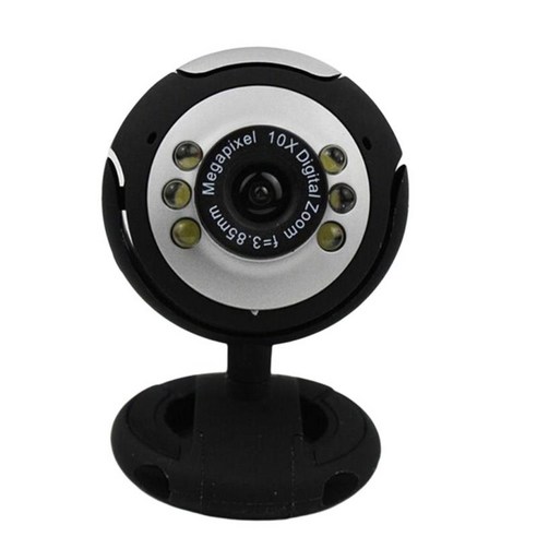 PC 노트북 게임용 마이크가 있는 USB 2.0 웹캠 디지털 웹 카메라, 검은 색, 85x60mm, 플라스틱