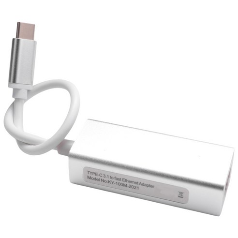 노 브랜드 Usb C to Rj45 3.1 Type-C/Thunderbolt 3 2017 Mac용 기가비트 이더넷 Lan 네트워크 어댑터, 9.5cm