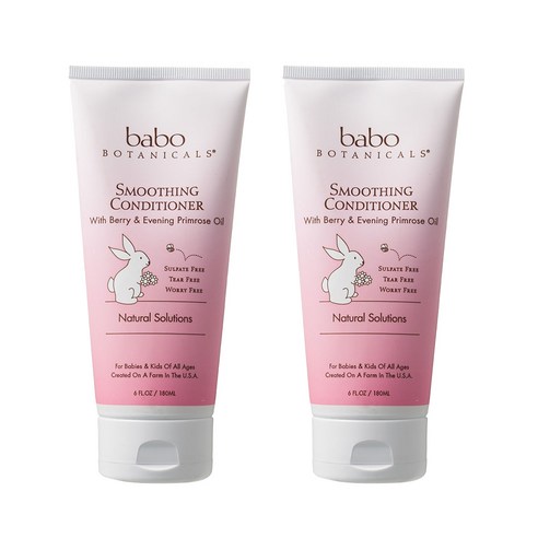 바보보타니컬스 스무딩 어린이 샴푸 컨디셔너 베리 & 월견초유, 180ml, 2개