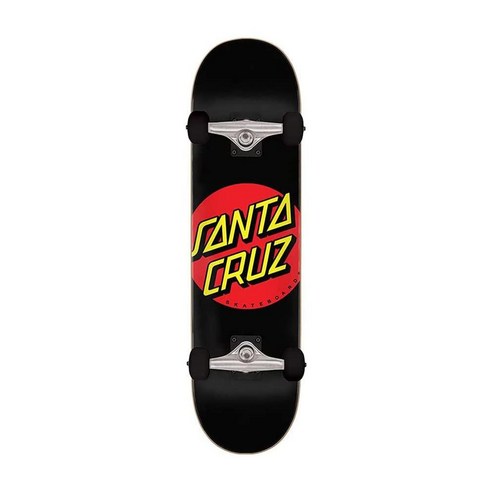 SANTA CRUZ 클래식 도트 풀 Sk8 완성품 블랙 20.3cm x 79.4cm(8.00인치 31.25인치), 1개