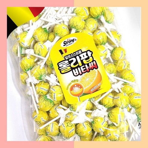 알프스스트롱 롤리팝비타씨 대용량 레몬맛 막대 사탕, 1000g, 1개