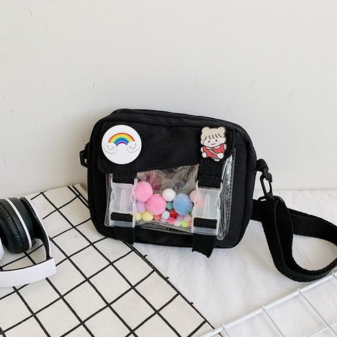 [Love Of Life] 일본식 나일론 크로스 바디백 여성용 새로운 여름 핸드폰 숄더백 투명 가방