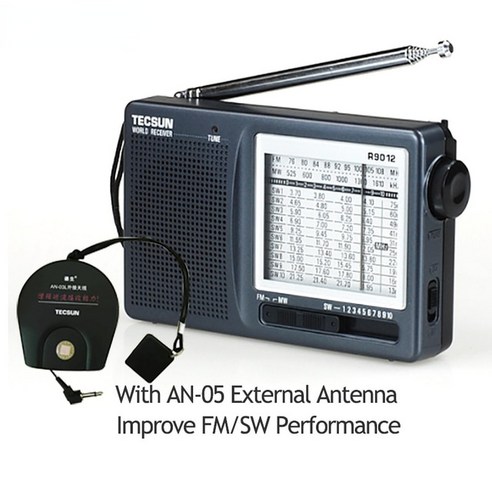 자가 발전 라디오 고감도 단파 휴대용 외부 다중 대역 AM SW 12, [03] R-9012 with antenna