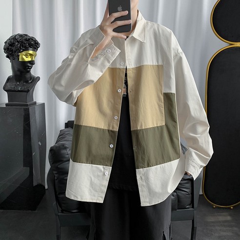 가을 데일리셔츠 남성 긴팔한화트렌드핏 루즈핏 셔츠코트