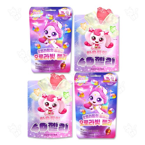 캐치티니핑 젤리 2종, 1개, 184g, 오로라 젤리 2개+4D 젤리 2개
