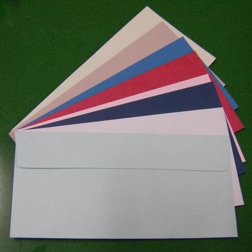 다양한 색상지를 사용한 고급칼라편지봉투