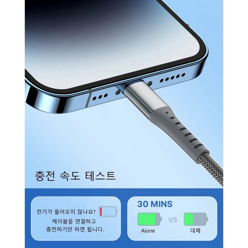 경제적이고 신뢰할 수 있는 아이폰 고속 충전 케이블
