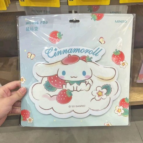 산리오 미끄럼방지 마우스패드, 1개, 시나모롤 딸기