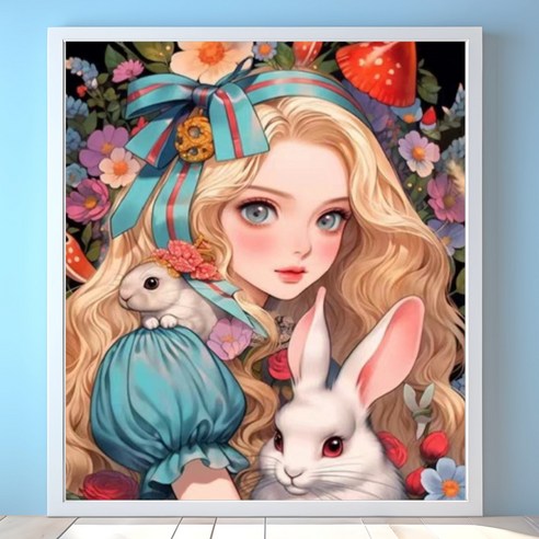 슈슈보석십자수 즐거운 취미 중형 40X50 패브릭형, 앨리스, 1개