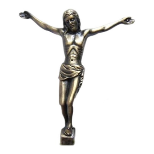 종교 예수 그림 동상 예술 벽 십자가 액세서리 홈 오피스 장식, 청동, 아연 합금