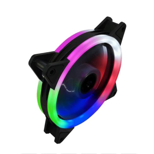 Monland 케이스 팬 120Mm 3Pin 베어링 LED 컴퓨터 냉각 라디에이터 (다색), 다색