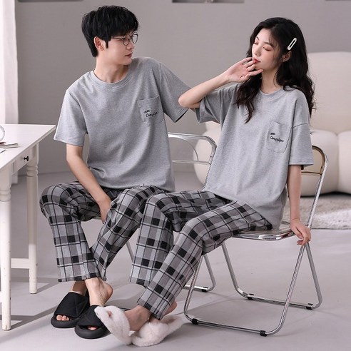 NUNUHANA달콤한 라운드넥 커플잠옷 3507