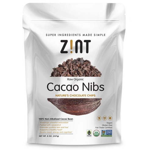 진트 로우 카카오 닙스 비건 글루텐 프리, 227g, 1개