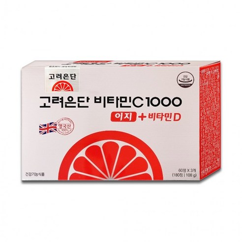 고려은단 비타민C 1000 이지 + 비타민D 180정 3개 pil*141ul