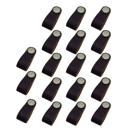 18x 수제 가죽 가방 손잡이 서랍 캐비닛 가죽 손잡이 손잡이, D